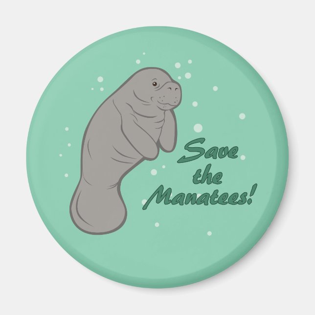 Aimant Sauvez les Manatees ! (Devant)
