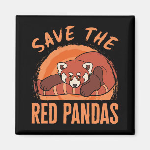 Aimant Sauvez les pandas rouges