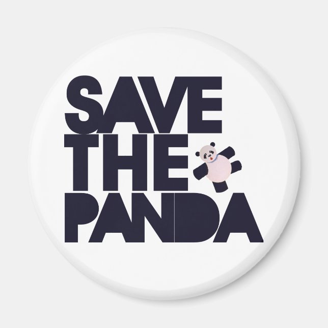 Aimant Sauvez l'ours du Panda (Devant)