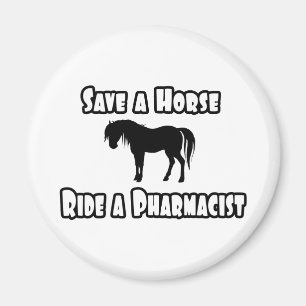 Aimant Sauvez un cheval, partez en pharmacie