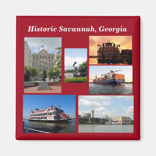 Aimant Savannah Géorgie historique (Devant)