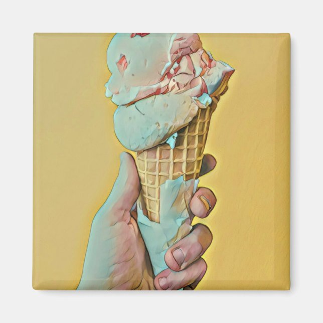 Aimant Saveur de crème glacée (Devant)