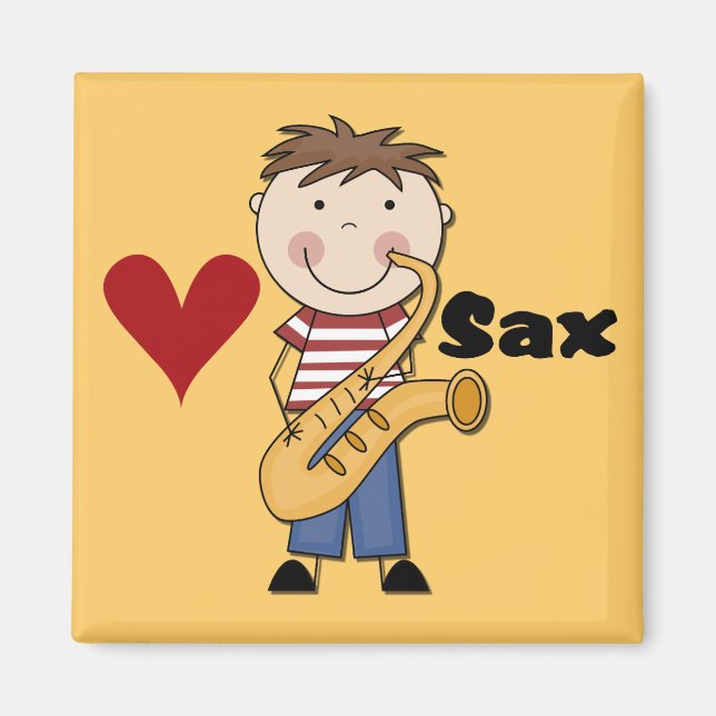 Aimant Saxophone - Chemises et cadeaux masculins (Devant)