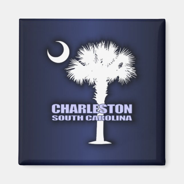Aimant SC Palmetto & Croissant (Charleston) (Devant)