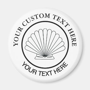 Aimant Scallop Seashell Custom Logo 