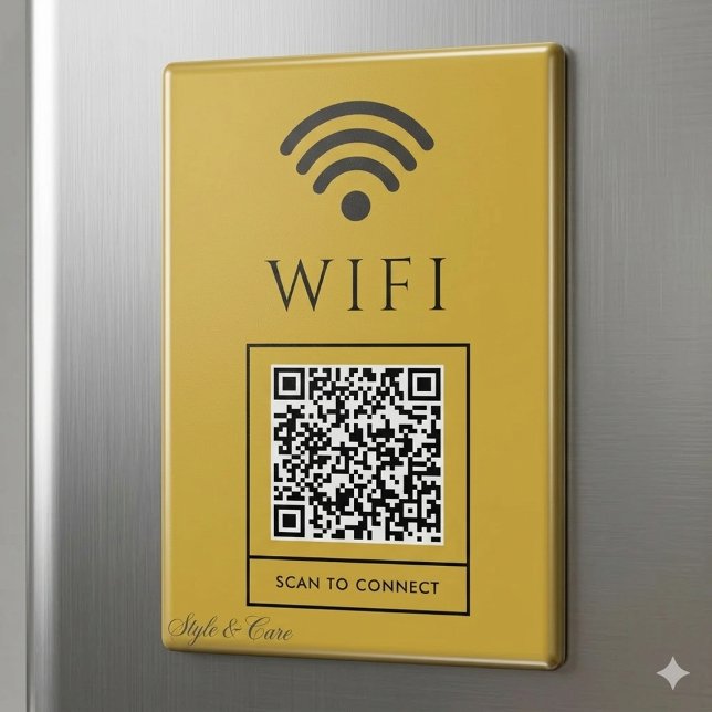 Aimant Scanner le code QR pour le panneau magnétique WiFi (Scan QR for Guest WiFi Magnet Sign Easy Access)