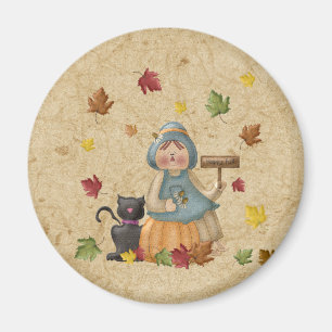 Aimant Scarecrow et son chat noir