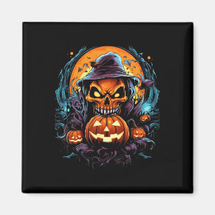 Aimant Scary Éffrayant Château Halloween Citrouille sorci