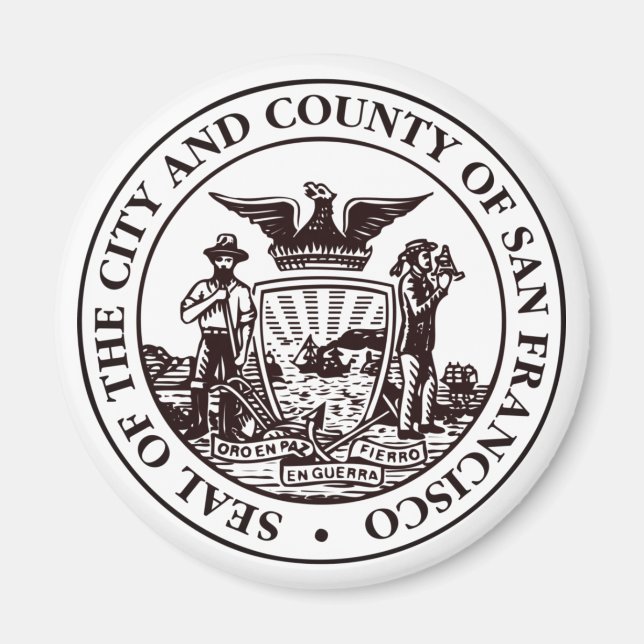 Aimant Sceau de San Francisco, Californie (Devant)