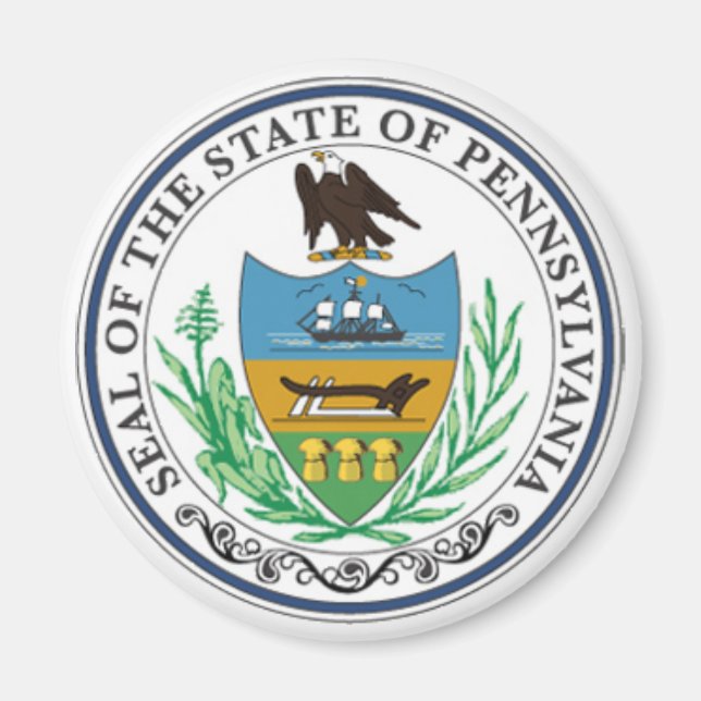 Aimant Sceau d'État de Pennsylvanie (Devant)