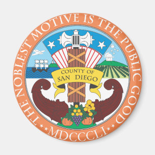 Aimant Sceau du comté de San Diego