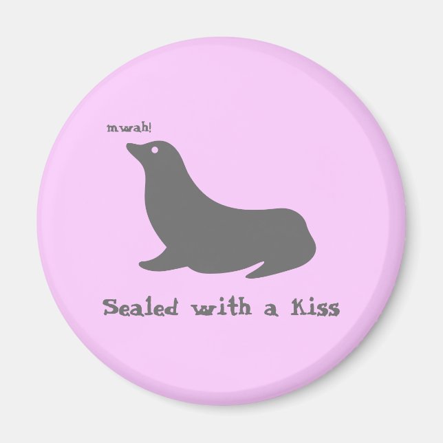 Aimant Scellé avec un baiser (Devant)
