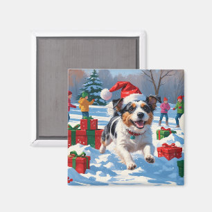 Aimant Scène de Noël du Terrier australien