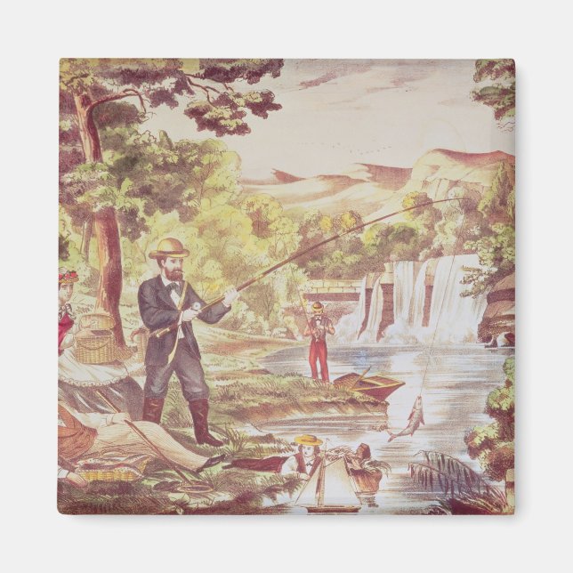 Aimant Scène de pêche (Devant)