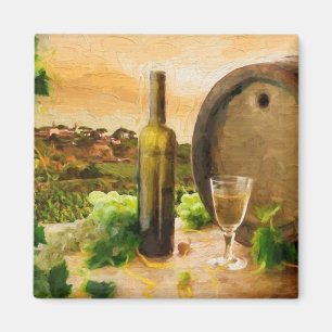 Aimant Scène de vin dans le vignoble