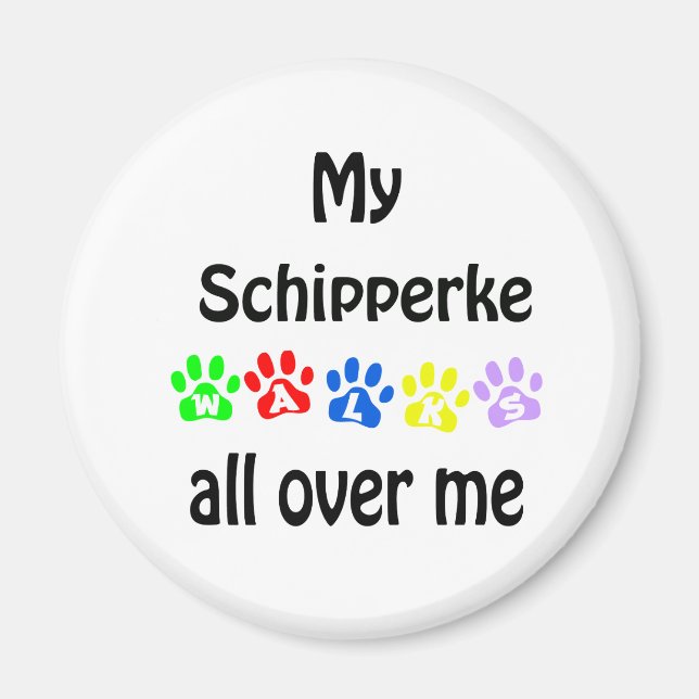 Aimant Schipperke Walks Design (Devant)