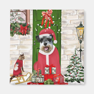 Aimant Schnauzer Chien Noël