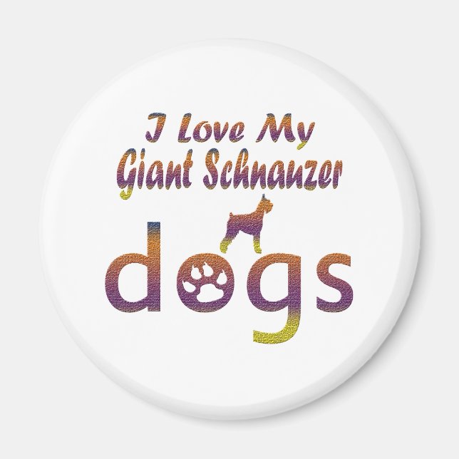 Aimant Schnauzer géant (Devant)