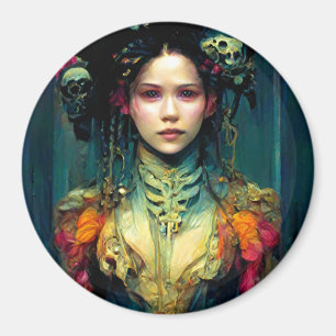 Aimant Sci-Fi Imaginaire d'oursin arc-en-ciel