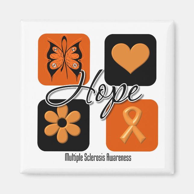 Aimant Sclérose en plaques Espoir Amour Inspirer la sensi (Devant)