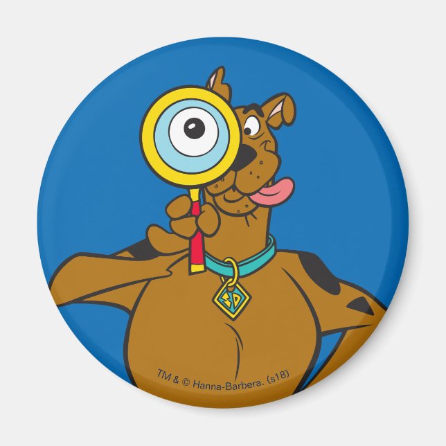 Aimant Scooby Doo Avec Verre Magnifiant (Devant)