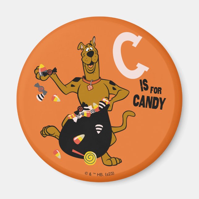 Aimant Scooby-Doo | C est pour Candy (Devant)
