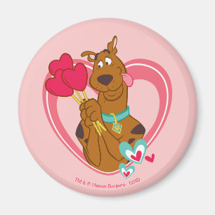 Aimant Scooby-Doo Holding Heart Lolipops