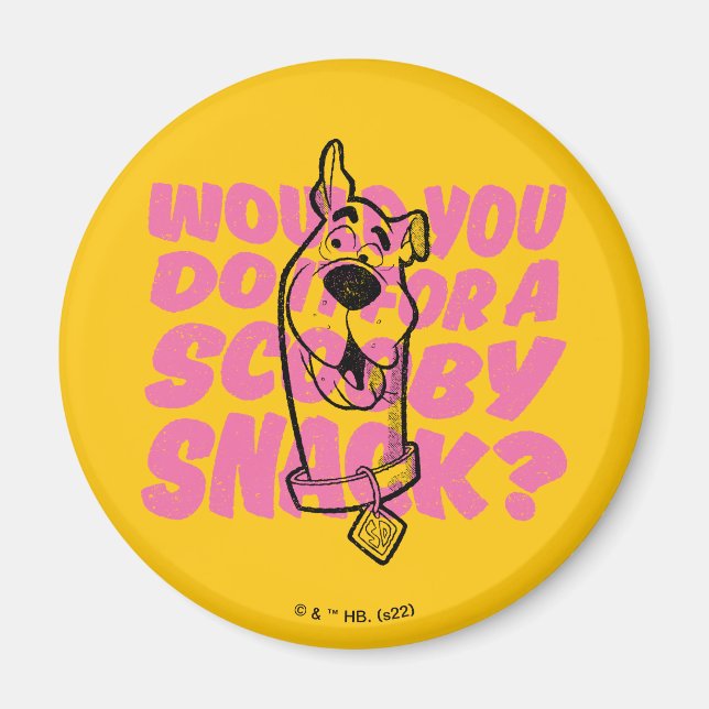 Aimant Scooby-Doo |Le Feriez-Vous Pour Un Snack Scooby ? (Devant)