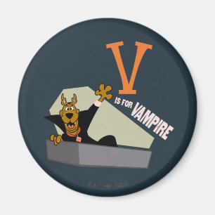 Aimant Scooby-Doo   V est pour Vampire