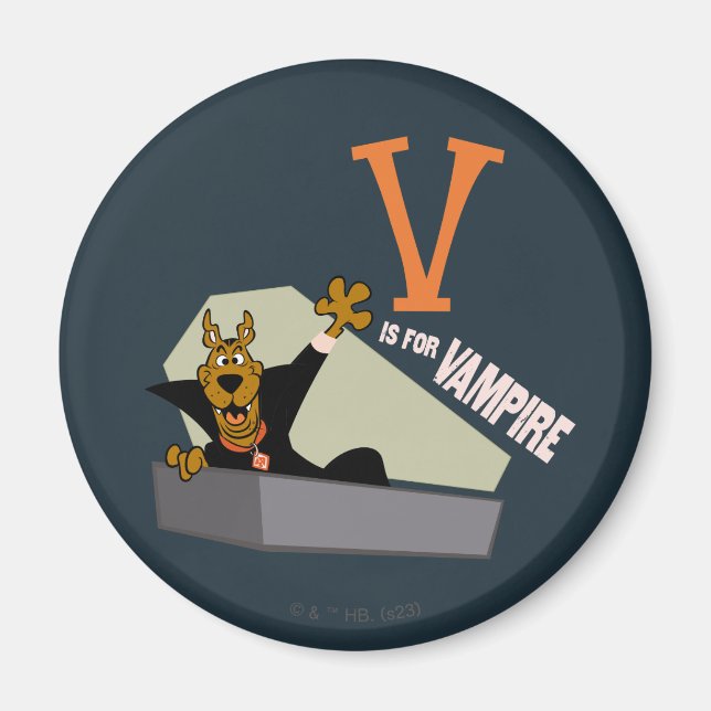 Aimant Scooby-Doo | V est pour Vampire (Devant)