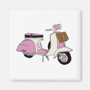 Aimant Scooter rose