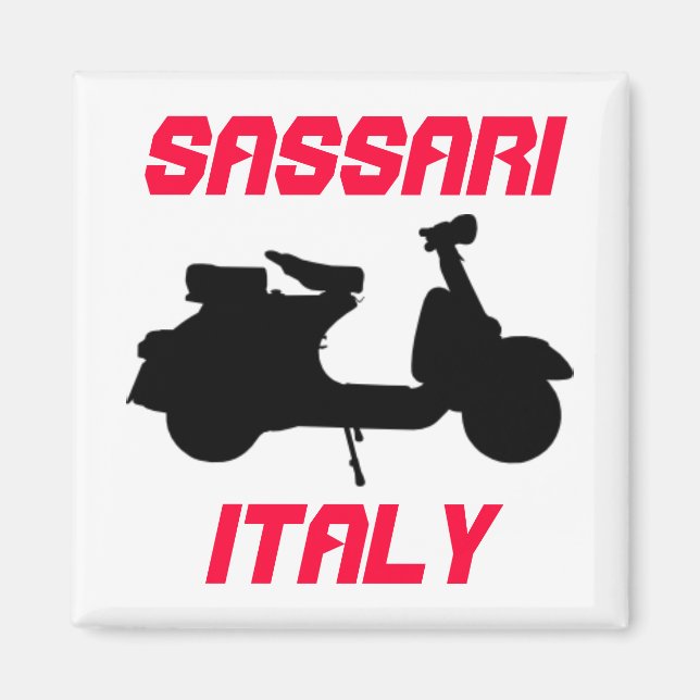 Aimant Scooter, Sassari, Italie (Devant)