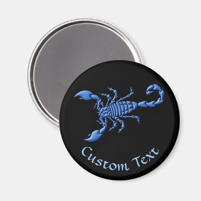 Aimant Scorpion bleu (Recto/Verso)