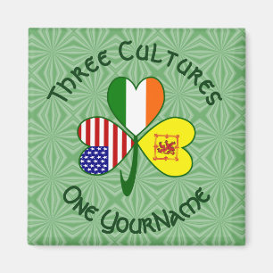 Aimant Scotland Rampant USA Irlande Drapeaux Shamrock Nom