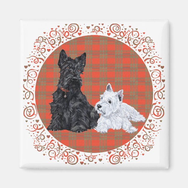 Aimant Scottie Adult & Westie Puppy (Devant)