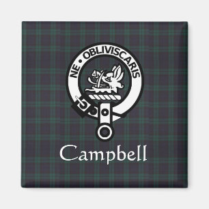 Aimant Scottish Campbell Crest Badge & Tartan