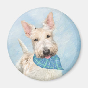Aimant Scottish Terrier Wheaten Dog Painting Art original