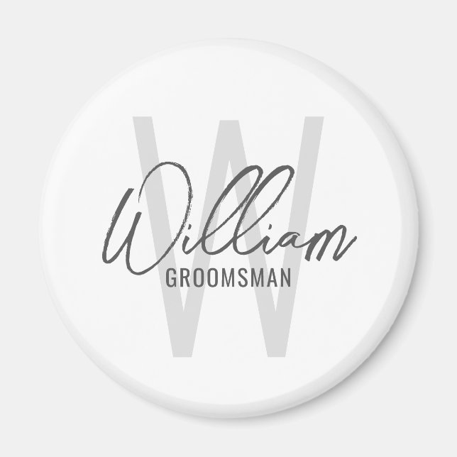 Aimant Script moderne Salons personnalisés (Devant)