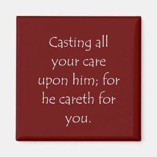 Aimant Scripture Quote 1 Peter 5 7
