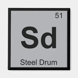 Aimant Sd - Tambour d'acier Musique Chimie Tableau périod
