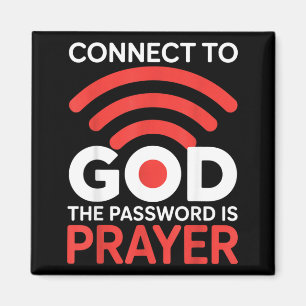 Aimant Se Connecter à Dieu Le Mot de Passe Est Prière Wif