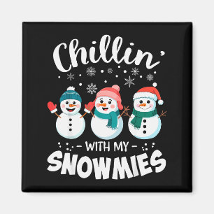Aimant Se détendre avec mes snowmies Prof de bonhomme de
