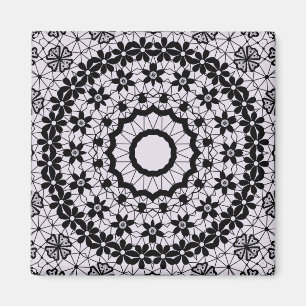 Aimant Seamless black lace lacy retro ornamental romantic