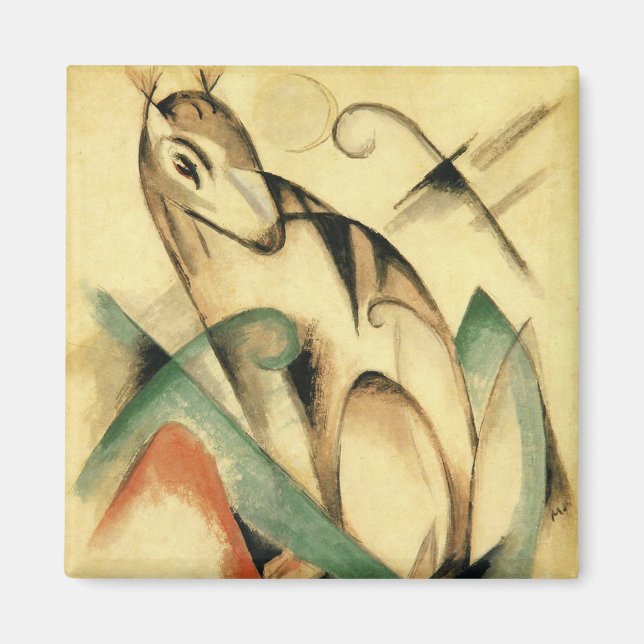 Aimant Seated Mythical Animal (par Franz Marc) (Devant)