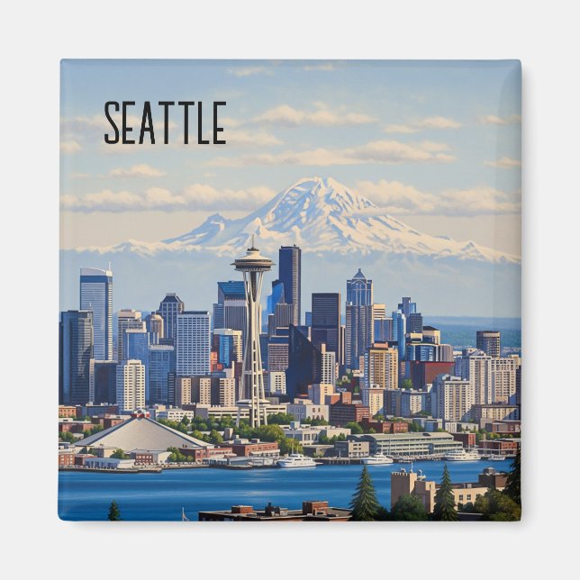 Aimant Seattle Washington Mt Rainier (Devant)