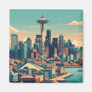 Aimant Seattle Washington Vintage