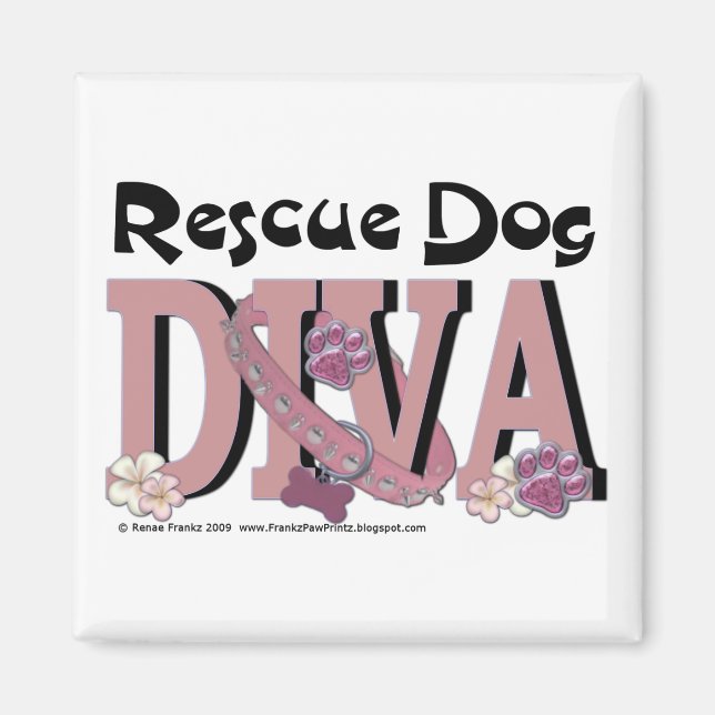 Aimant Secourir Chien DIVA (Devant)