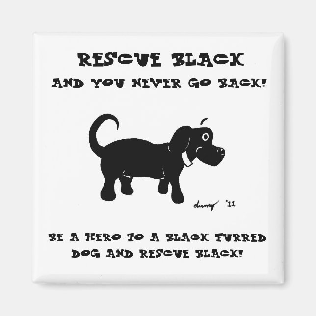 Aimant Secourir l'aimant Chiens noirs (Devant)