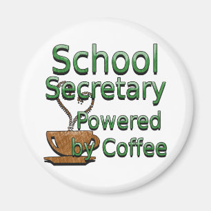 Aimant Secrétaire d'école avec café