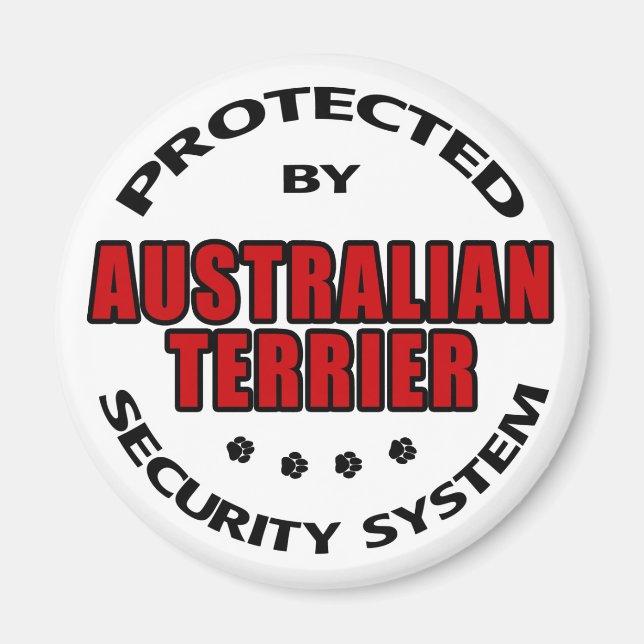 Aimant Sécurité Terrier australien (Devant)